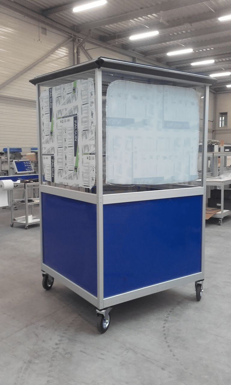 exemple cabine sur roulettes