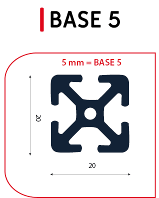 profilé aluminium rainure 5mm
