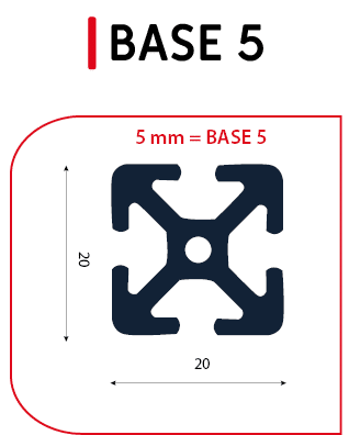 Plaque de base profilé aluminium – 60x30 mm – M12 - elcom shop