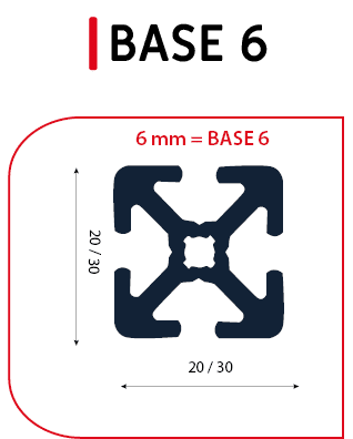 profilé aluminium rainure 6 mm