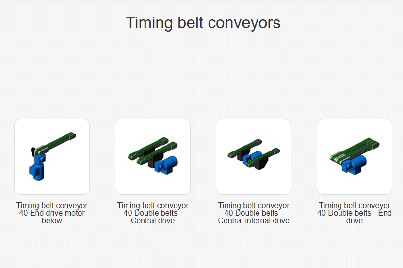 Customized belt conveyor configurator