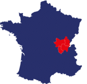 Carte secteur Auvergne Rhône Alpes ouest
