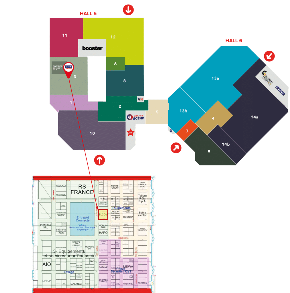 Localisation du Stand Elcom