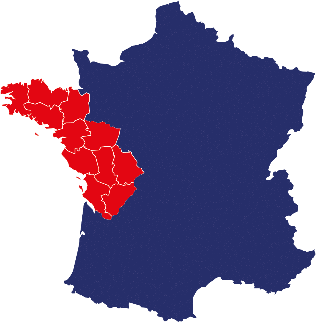 Carte de France secteur Benoît ORTEGA