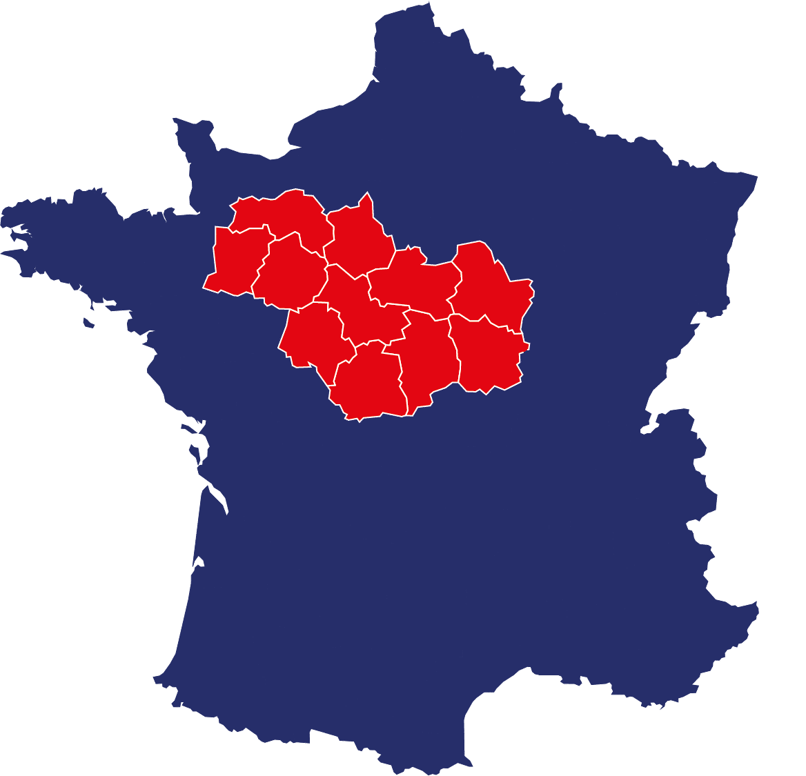 Carte de France secteur Aymeric LEGER