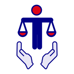 Icone code ethique justice balance humain